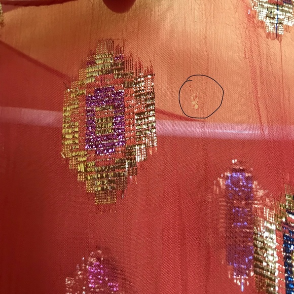 Vintage 90's Transparent Gauze "Fairy Top"  with Handkerchief Hem S/M - Picture 3 of 6